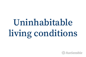 Uninhabitable living conditions Definition