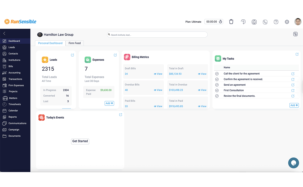 Premier Software Directory, Research.com, Recognizes RunSensible as Top Legal Practice Management Solution